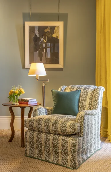 Billy Baldwin Standard Lamp Antiqued Brass In Situ