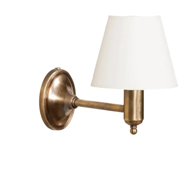 Fixed Arm Wall Light Antiqued Brass