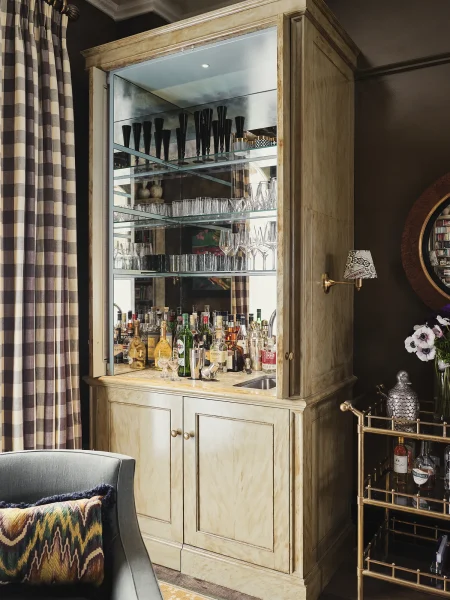Fixed Arm Wall Light Lacquered Brass In Situ