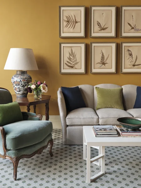 Navy Blue Pashmina Cushion In Situ