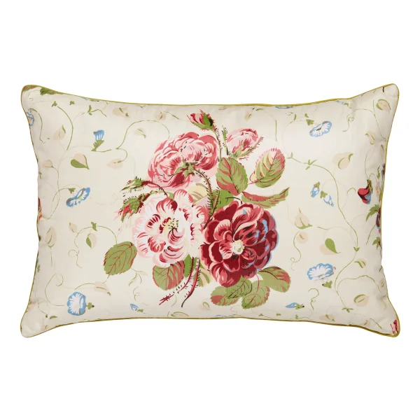 Roses And Pansies Chintz Cushion