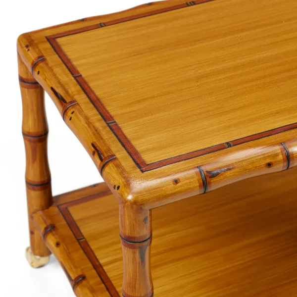 Small Faux Bamboo Side Table 2