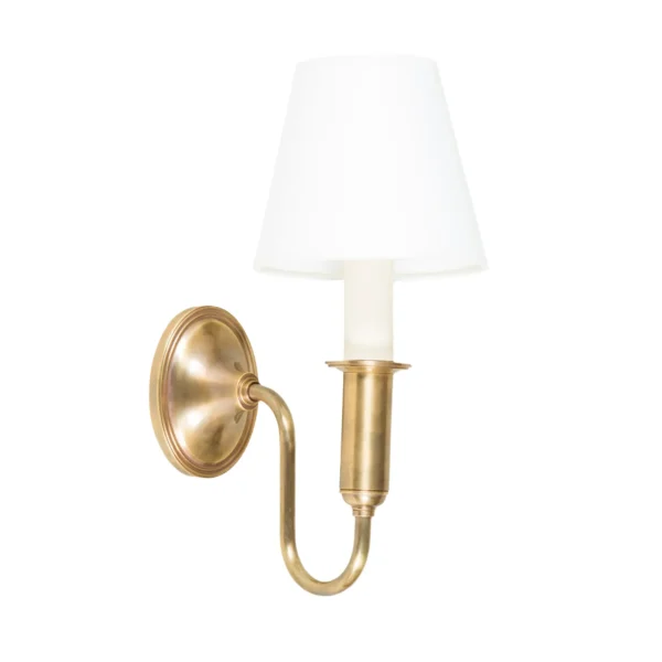Swan Neck Wall Light Antiqued Brass