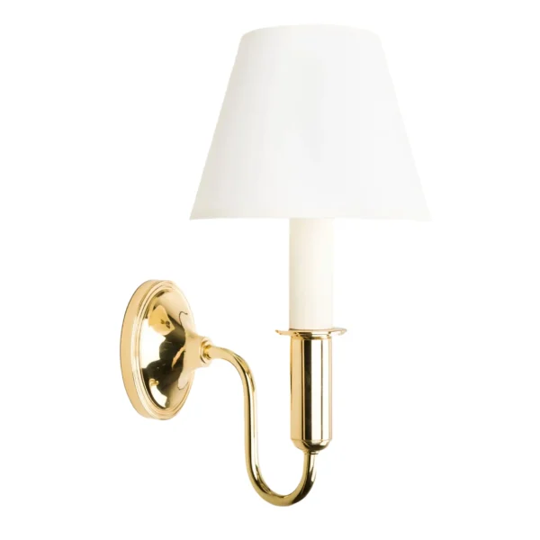 Swan Neck Wall Light Lacquered Brass