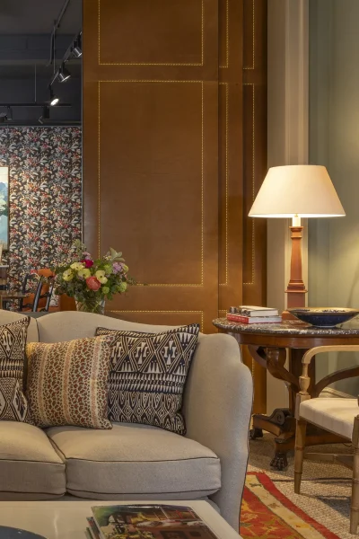 Wooden Column Lamp In Situ